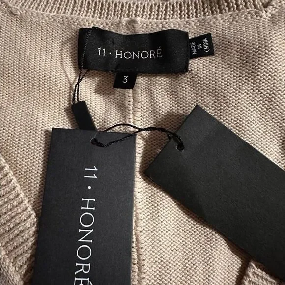 BNWT Cashmere/Cotton 11 Honore Oatmeal Nola Sweater Dress 3X. Retails $288 - Picture 3 of 11